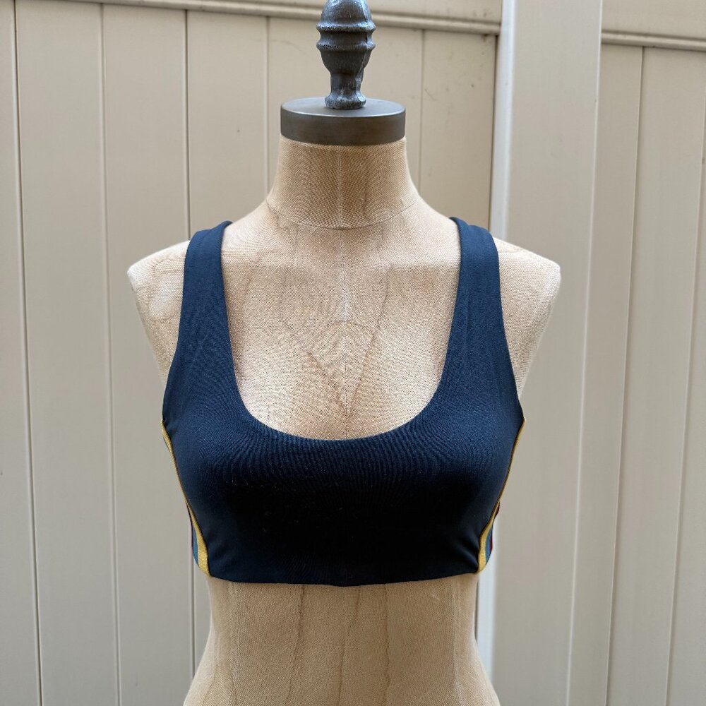 Spiritual Gangster Striped Sports Bra